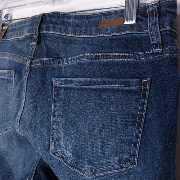 KUT from the Kloth Cameron Straight Leg Jean Dark Wash Distressed Womens Size 8 - Picture 8 of 12